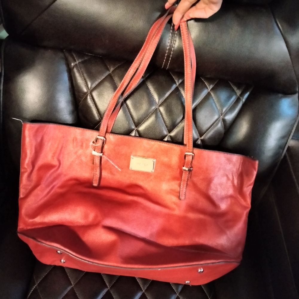 Nine West large hand bag, red